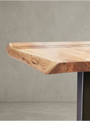 KADIMA DESIGN Esstisch Baumkante 80 x 75 x 75 cm Massivholz Esszimmertisch