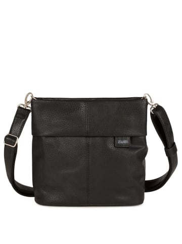 Zwei Mademoiselle M8 - Schultertasche 25 cm (sage) in schwarz