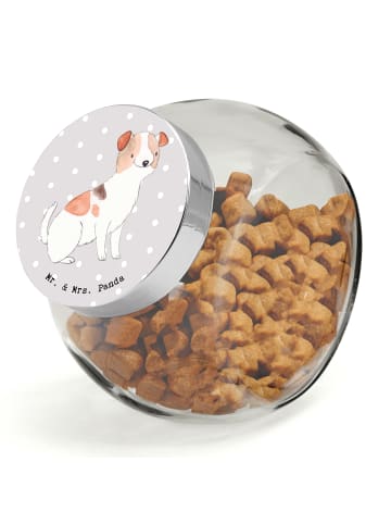 Mr. & Mrs. Panda Tierfutterbehälter Jack Russel Terrier Lebensre... in Grau Pastell