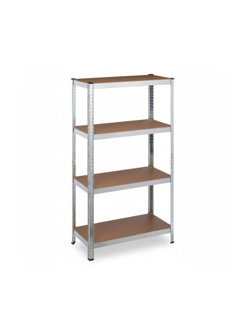 relaxdays 2 x Schwerlastregal in Silber - (B)80x (H)157 x (T)40 cm