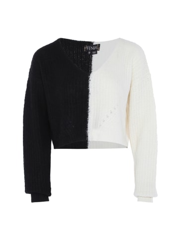FENIA Damen Sweater in SCHWARZ WEISS