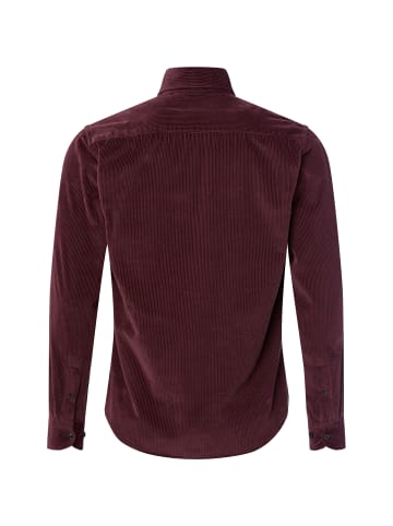 Nils Sundström Cordhemd in aubergine - 0004