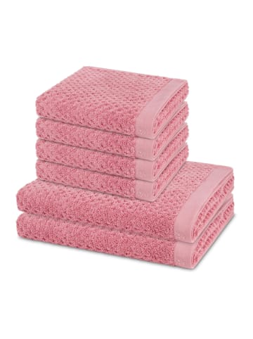 Ross 4 X Handtuch 2 X Duschtuch im Set Harmony in Altrosa