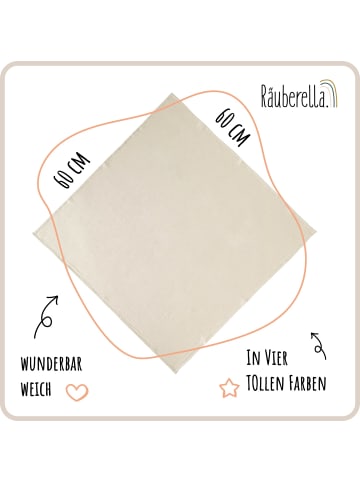 Räuberella Spucktücher 4er-Pack in Braun, Creme, Hellgrün, Beige - 60 x 60cm