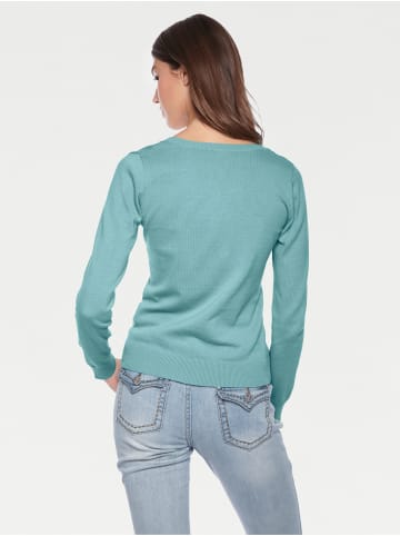 Heine Rundhals-Pullover in aqua