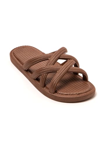 Brasileras Pantoletten "Mersin" in Braun