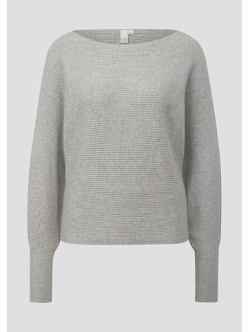 QS Strickpullover in 9400_grau meliert