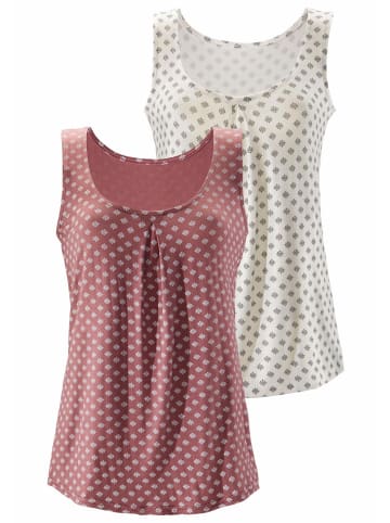 LASCANA Strandtop in beere, creme
