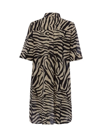 Marie Lund Kleid in schwarz beige - 0041