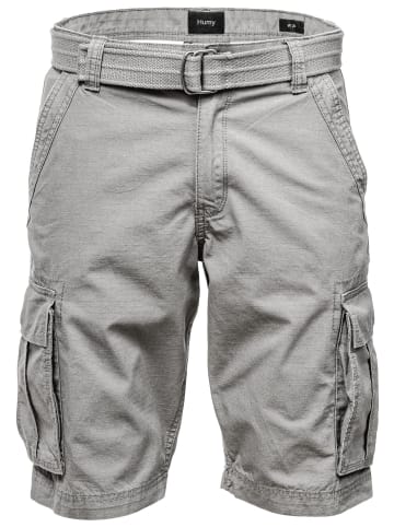 Humy Bermuda Chino Shorts mit Gürtel und Cargo Design A&S in Hellgrau