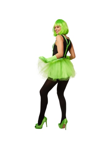 tectake Tutu mit Gummizug und Satinunterrock, grün