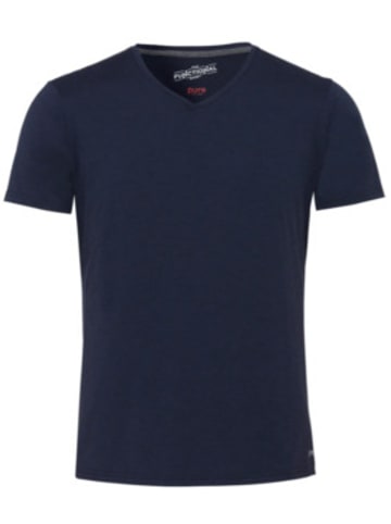 Pure Rundhals T-Shirt in blau