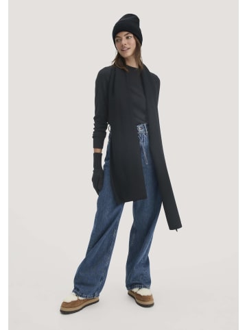 Hessnatur Hessnatur Strick Schal aus Bio-Merinowolle mit Cashmere in schwarz