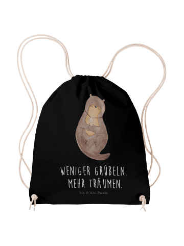 Mr. & Mrs. Panda gym tasche Otter Muschel mit Spruch in Schwarz