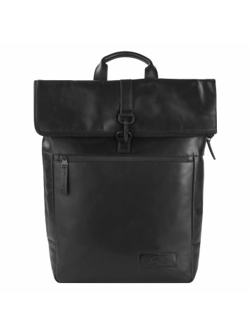 Jost Aarhus Rucksack Leder 44 cm Laptopfach in schwarz