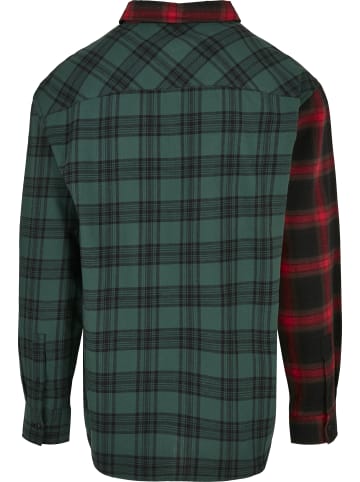 Urban Classics Long Sleeve Shirt in black/red/green