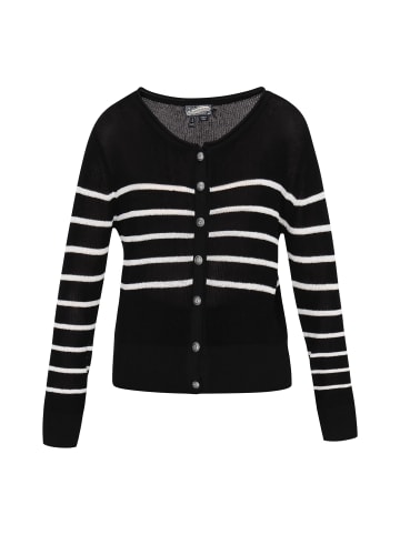 DreiMaster Women Cardigan in black offwhite