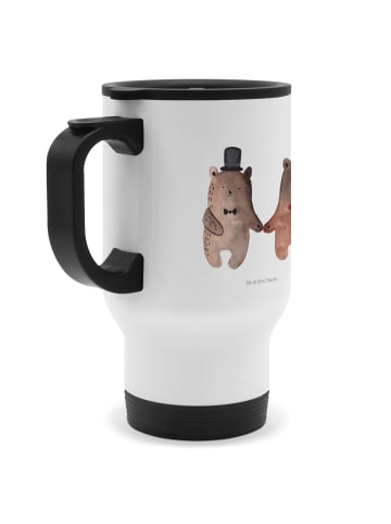 Mr. & Mrs. Panda Thermotasse Bär Heirat ohne Spruch in Weiß