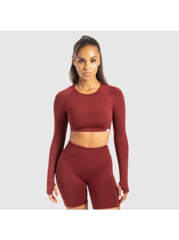 SMILODOX Longsleeve Linnea in Bordeaux