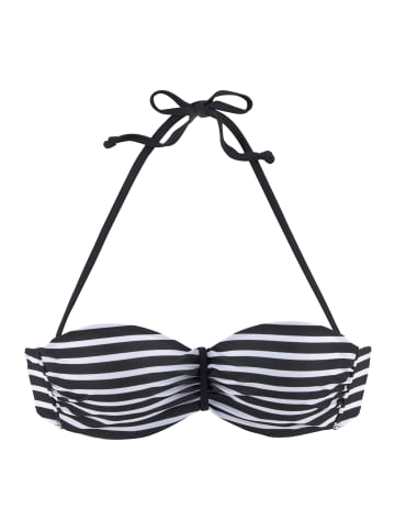 Venice Beach Venice Beach Bandeau-Bikini-Top »Summer« in schwarz-weiß-gestreift