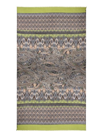 Betty Barclay Basic-Schal mit Aufdruck in Grau/Grün