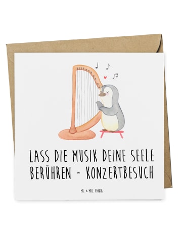 Mr. & Mrs. Panda Gutschein Seele Konzertbesuch mit Spruch in Weiß