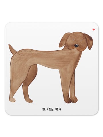 Mr. & Mrs. Panda Untersetzer für Gläser Hund Dogge ohne Spruch in Weiß