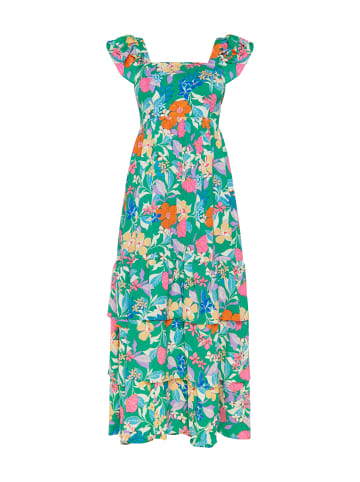 Usha Women Dress in green multicolor