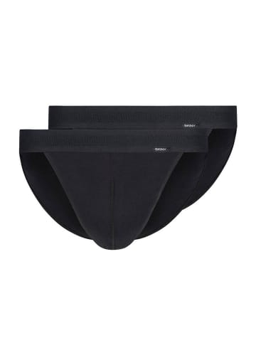 Skiny Slip 2er Pack in Schwarz