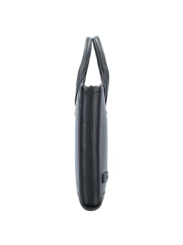 Plevier Navigator Aktentasche Leder 34 cm in schwarz