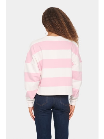 SAINT TROPEZ Trackjacket-sweat IdahellaSZ Lockere Passform in Pink Nectar