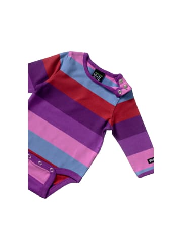 Villervalla Langarmbody Streifen XT in lila