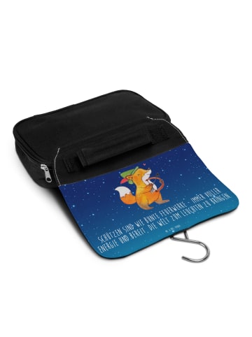 Mr. & Mrs. Panda Waschbeutel Schütze Astrologie mit Spruch in Sternenhimmel Blau