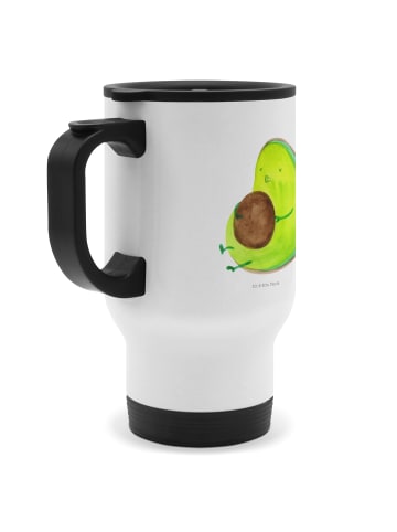 Mr. & Mrs. Panda Thermobecher Avocado Pfeifen ohne Spruch in Weiß