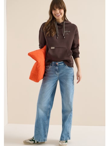 Cecil Sweatshirt mit dekorativen Nähten in Macchiato Brown