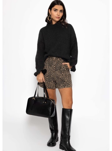 SASSYCLASSY Pullover mit Volantärmeln in Schwarz