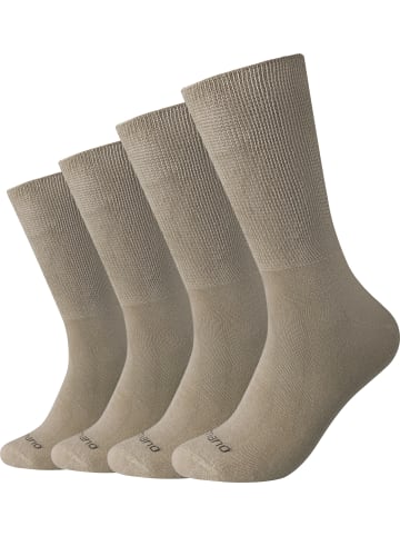 camano Unisex-Socken 4 Paar in beige