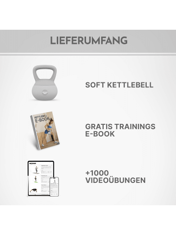 Neolymp Kettlebell "SK210" in Grau, 10 kg