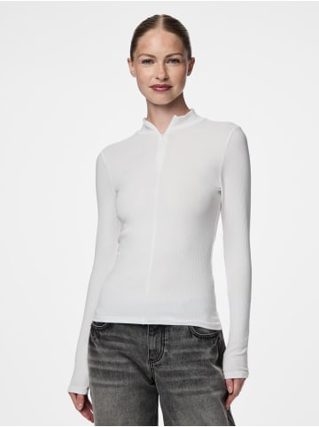 Pieces Oberteil mit langen Ärmeln in Bright White