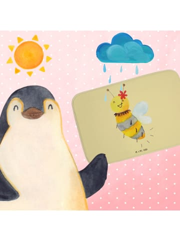 Mr. & Mrs. Panda Badematte Biene Blume ohne Spruch in Gelb Pastell