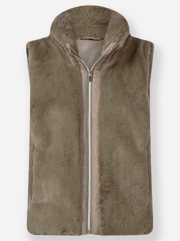 WITT WEIDEN Fellimitat-Weste in schlamm