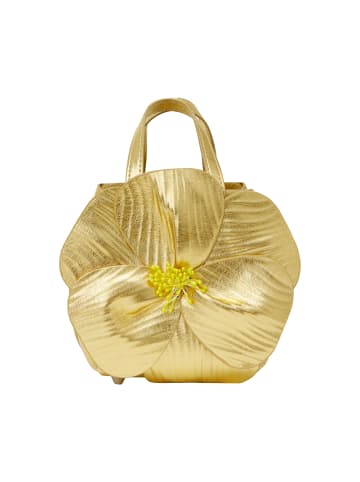 faina Women Handbag in Gold