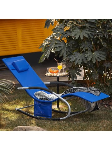 SoBuy Swingliege in Kleinblau - (B)63 x (H)83 x (T)150cm