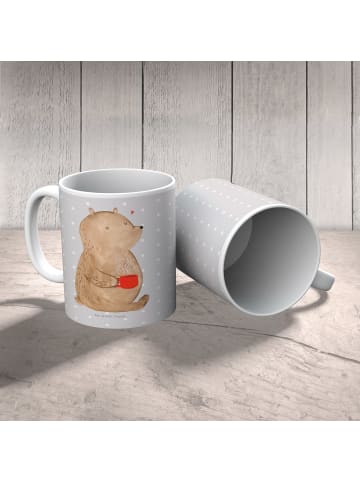 Mr. & Mrs. Panda Henkelbecher Bär Kaffee ohne Spruch in Grau Pastell