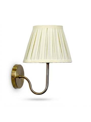 Wandlampe in Elfenbeinweiß/ Bronze - (H)32,5 x  Ø27 cm