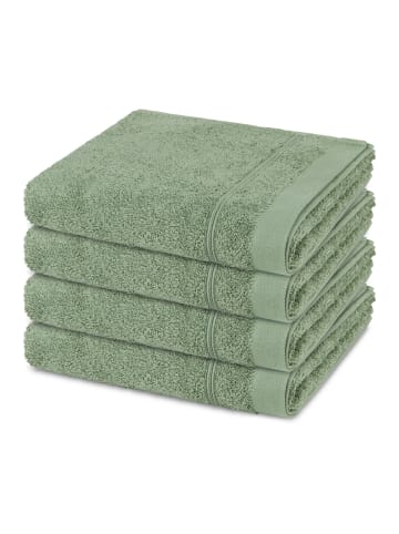 Ross 4 X Handtuch im Set Rubin in Piniengrün