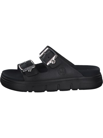 rieker Plateau-Pantoletten in Schwarz