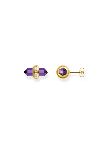 Thomas Sabo Ohrstecker in gold, violet