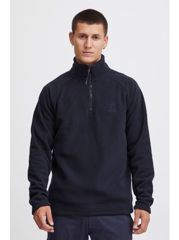 INDICODE Troyer 55652MM Schlichter Basic Fleece Troyer mit Stehkragen in dunkelblau