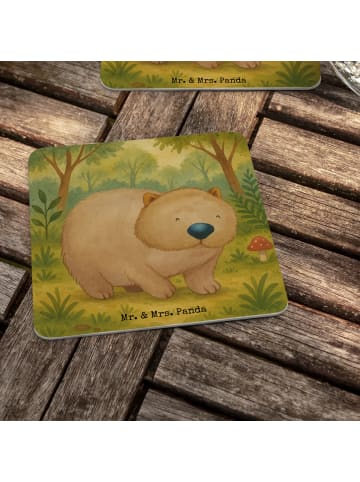 Mr. & Mrs. Panda Tassenuntersetzer Wombat Design ohne Spruch in Weiß